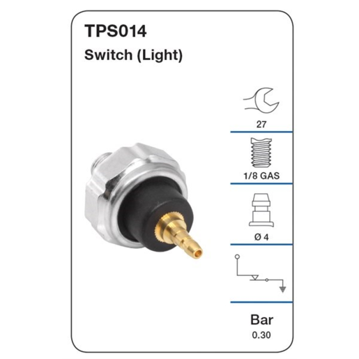 Tridon Oil Pressure Switch Light - TPS014