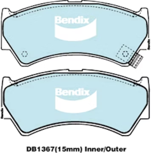 Bendix Front Brake Pads - DB1367GCT
