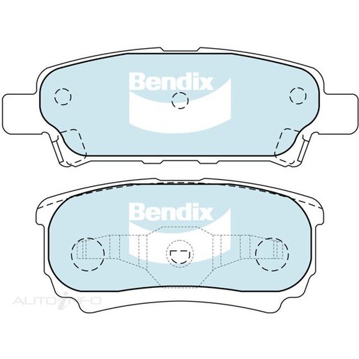Bendix Ceramic Rear Brake Pads - DB1686-GCT