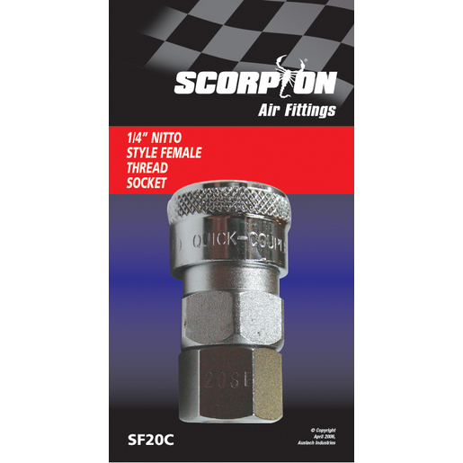 Scorpion Coupler 1/4" Female Thread Nitto Style - SF20C