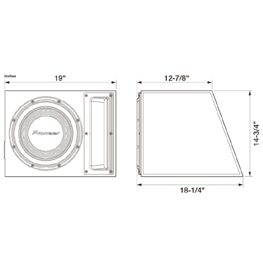 Pioneer 12" A Series Subwoofer Enclosure