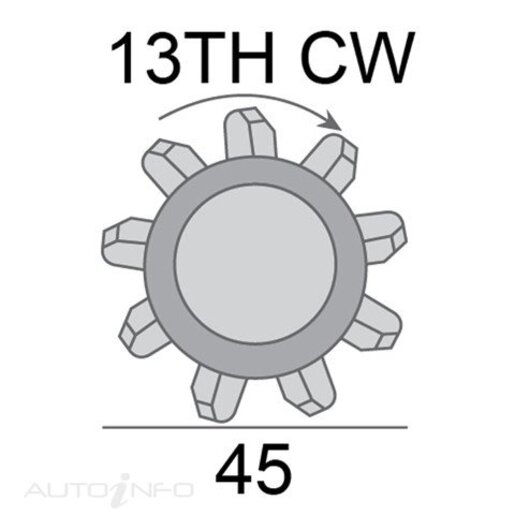 JAS Oceania Starter Motor 12V 2.2KW 13TH CW - SNA006