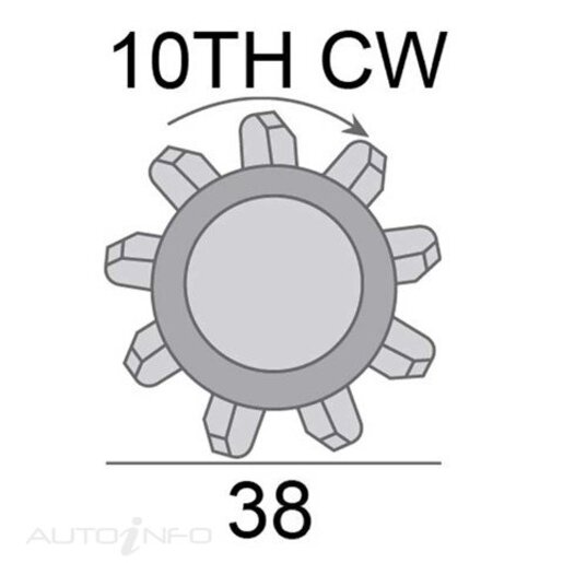 JAS Oceania Starter Motor 12V 2.0kW 10TH CW - SNJ017