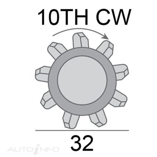 JAS Oceania Starter Motor 12V 1.4KW 10TH CW - SNJ080