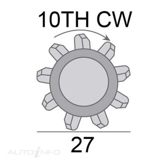 JAS Oceania Starter Motor 12V 1.3KW 10TH CW - SNV001
