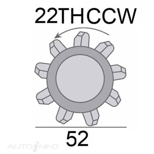 JAS Oceania Starter Motor 12V 2.0KW 22TH CCW - SNJ808