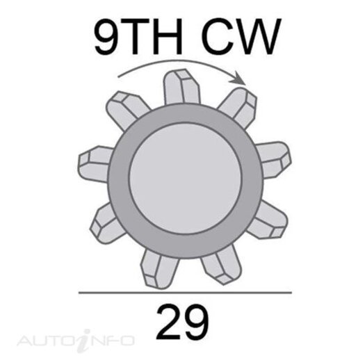 JAS Oceania Starter Motor 12V 1.3KW 9TH CW - SNJ341