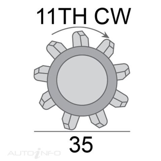 JAS Oceania Starter Motor 12V 1.4KW 11TH CW - SNJ402