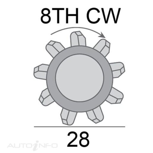 JAS Oceania Starter Motor 12V 1.2KW 8TH CW - SNJ401