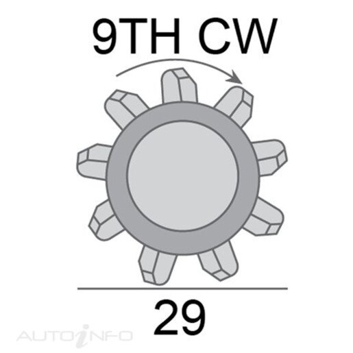 JAS Oceania Starter Motor 12V 1.4KW 9TH CW - SNJ225